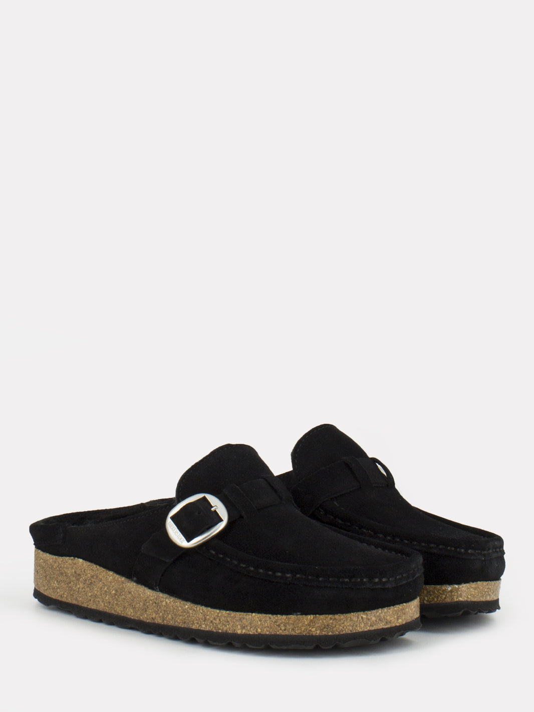 Buckley Shearling black slippers