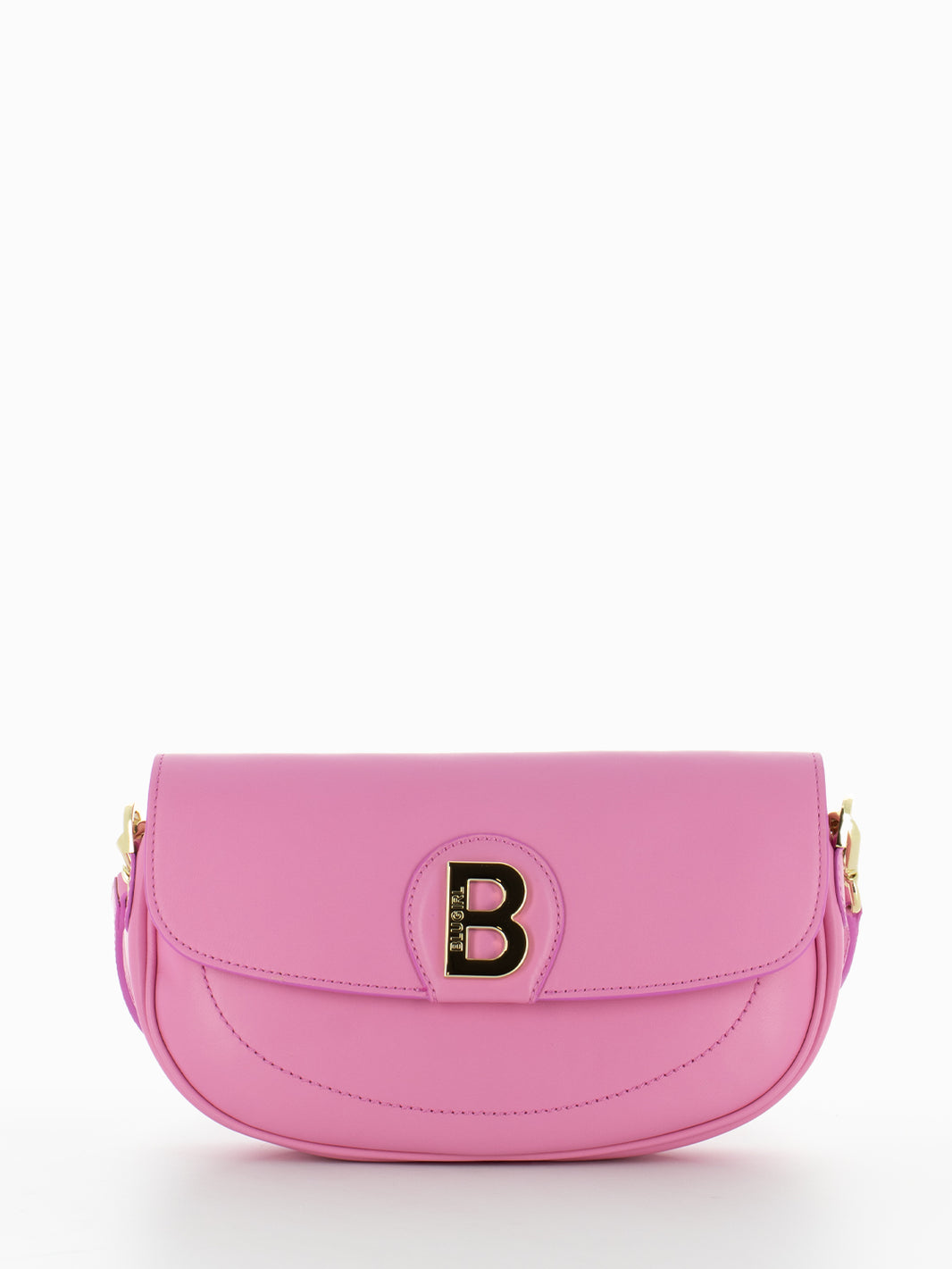 Aurora pink small flap hobo bag
