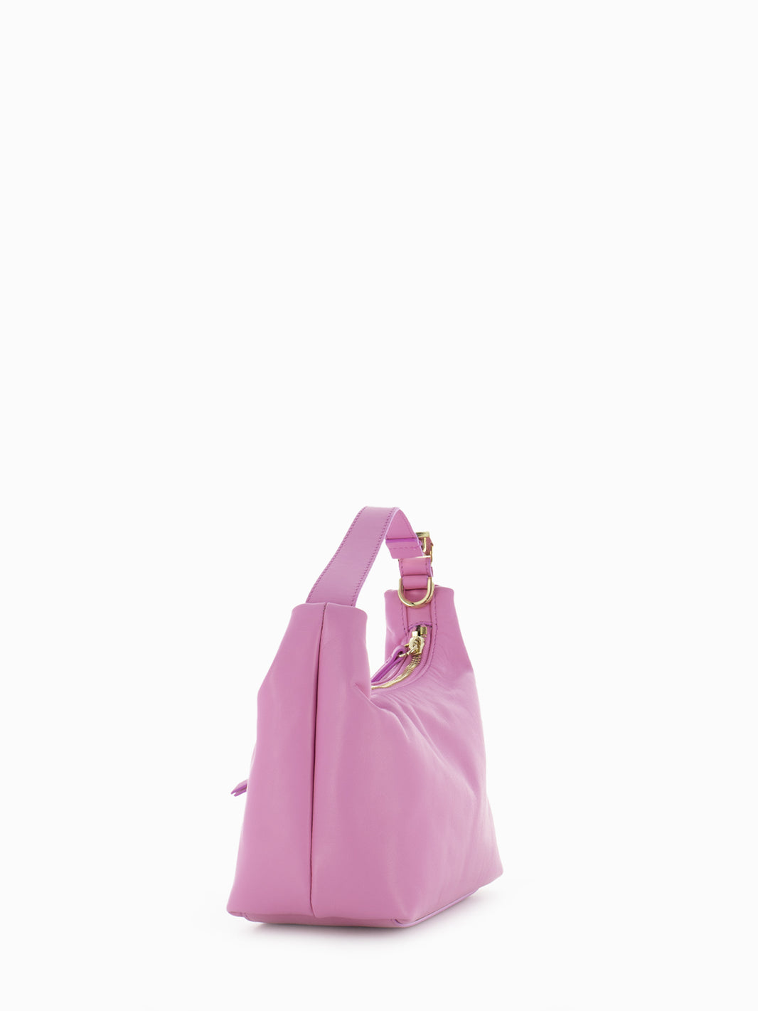 Aurora pink small zip hobo bag