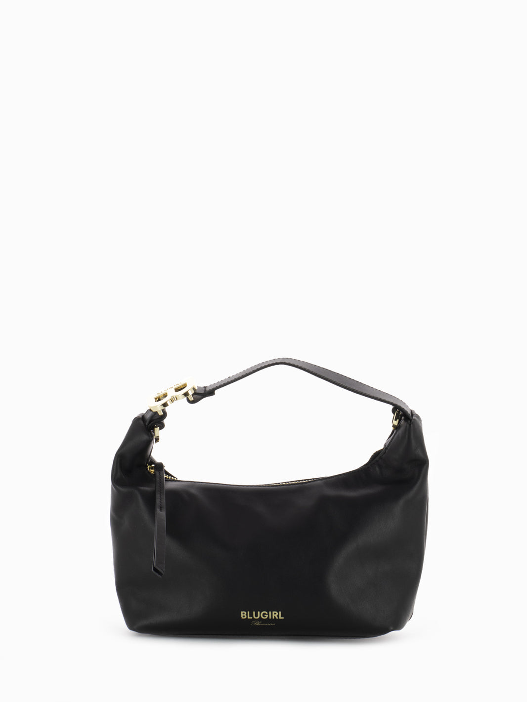Black small zip hobo bag