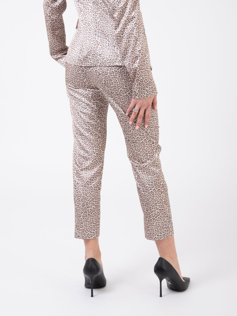 BLUGIRL - Pantaloni a sigaretta Sweet Leopard