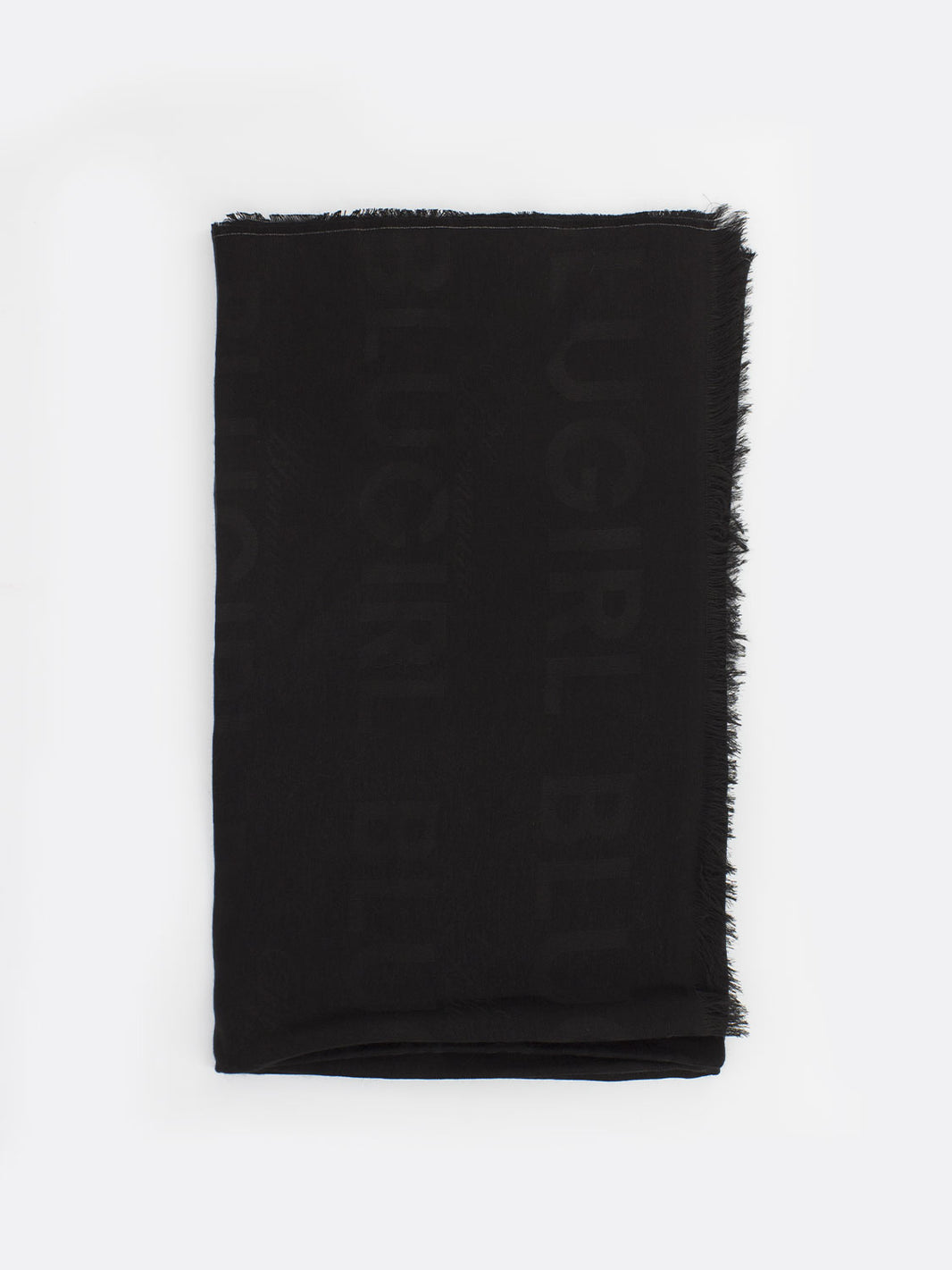 Pashmina with black jacquard logo