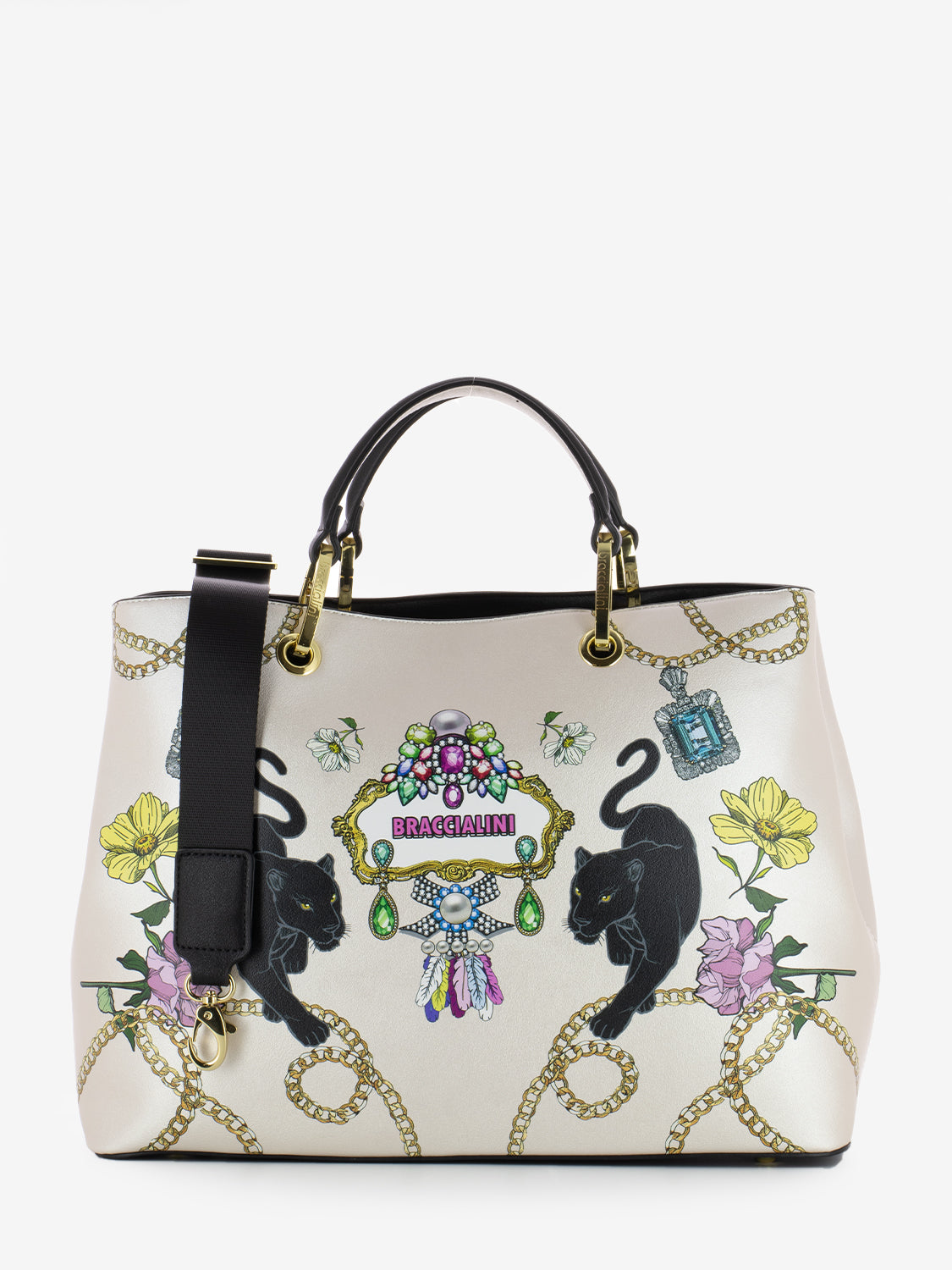 Borsa a mano Britney bianca