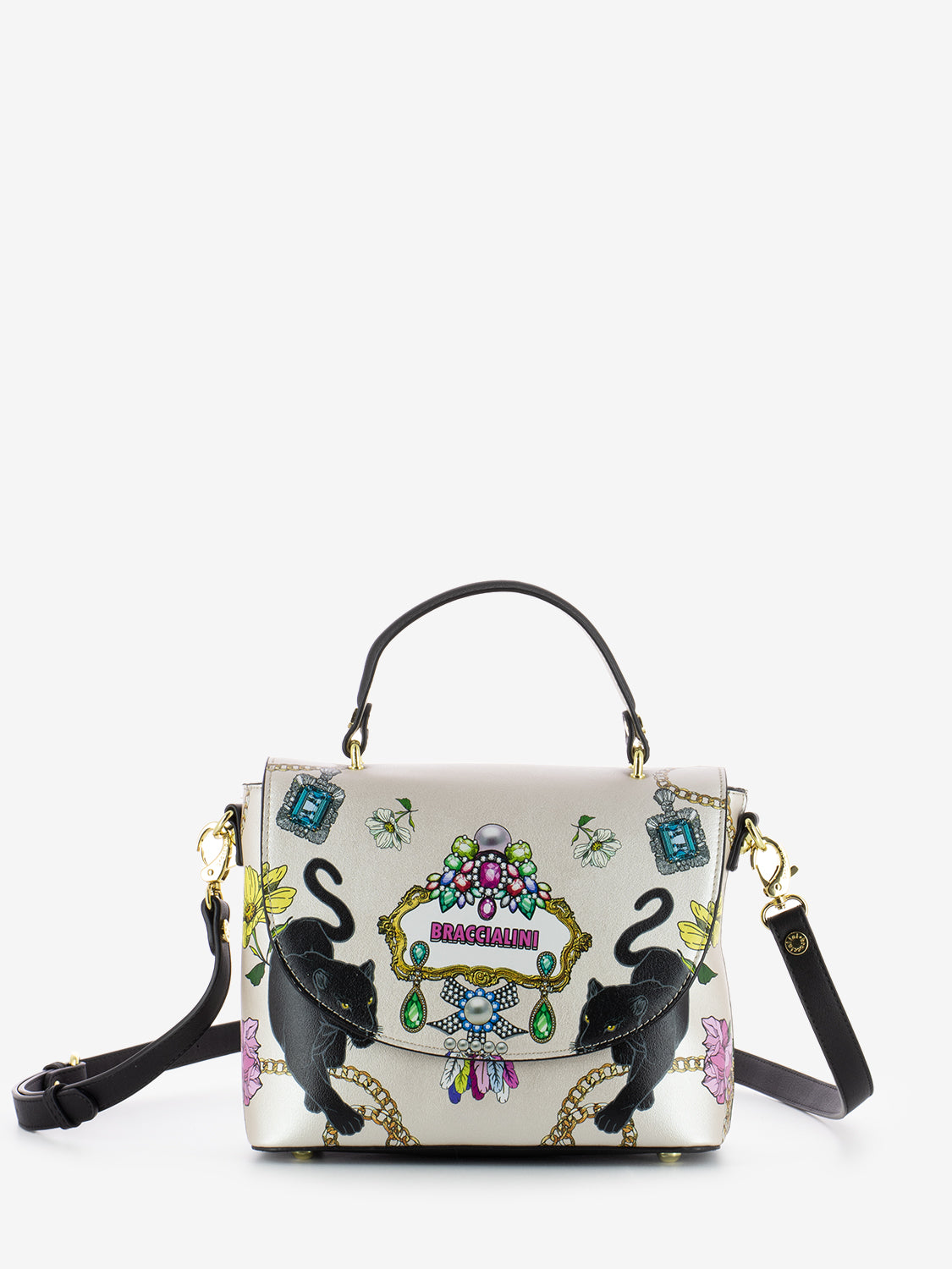 Borsa a mano Britney bianca