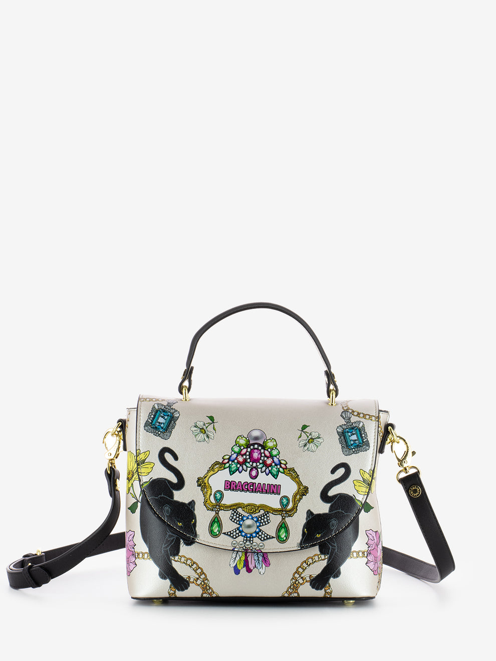 Borsa a mano Britney bianca