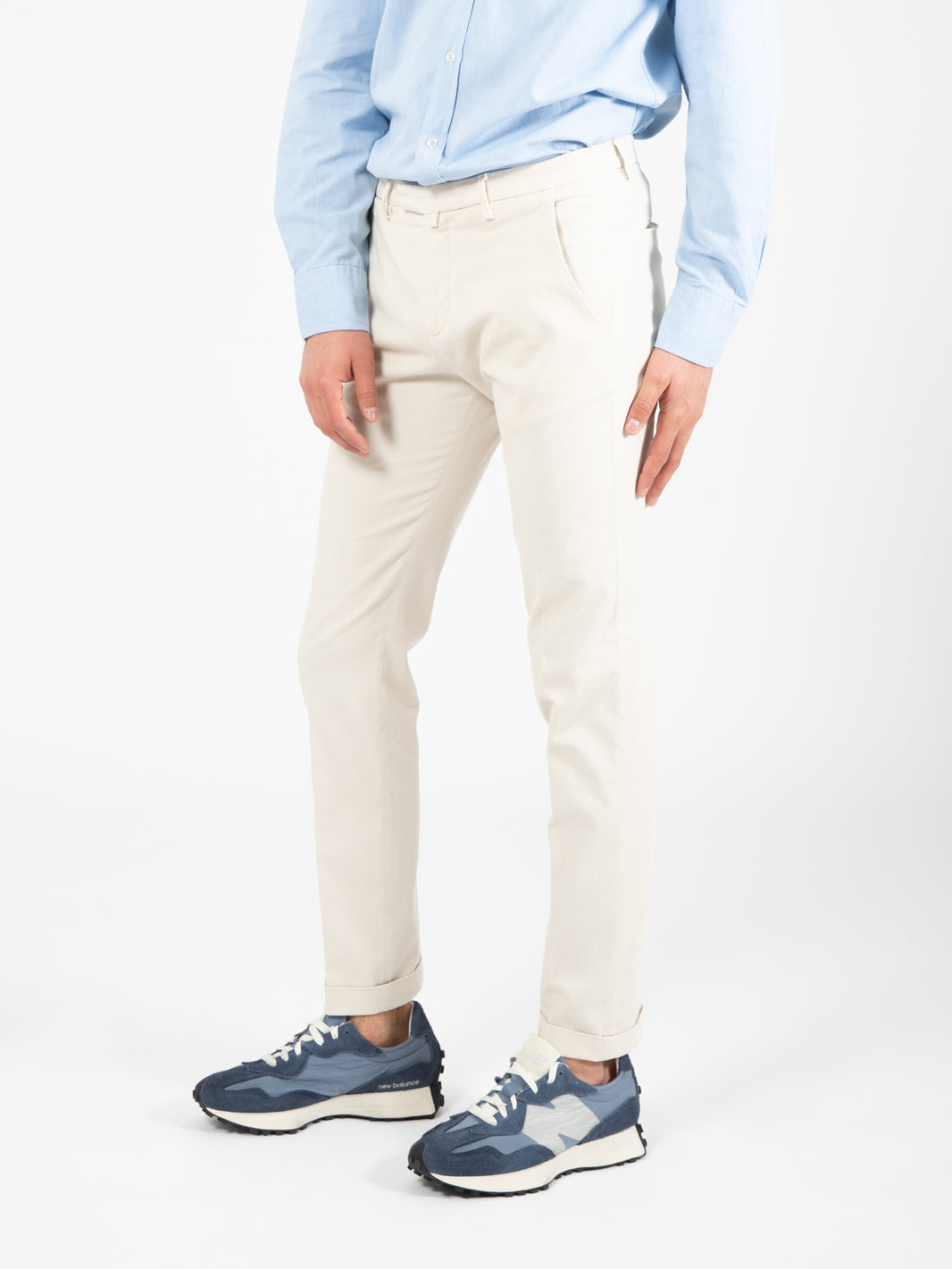 Pantaloni BG03 nido d'ape panna