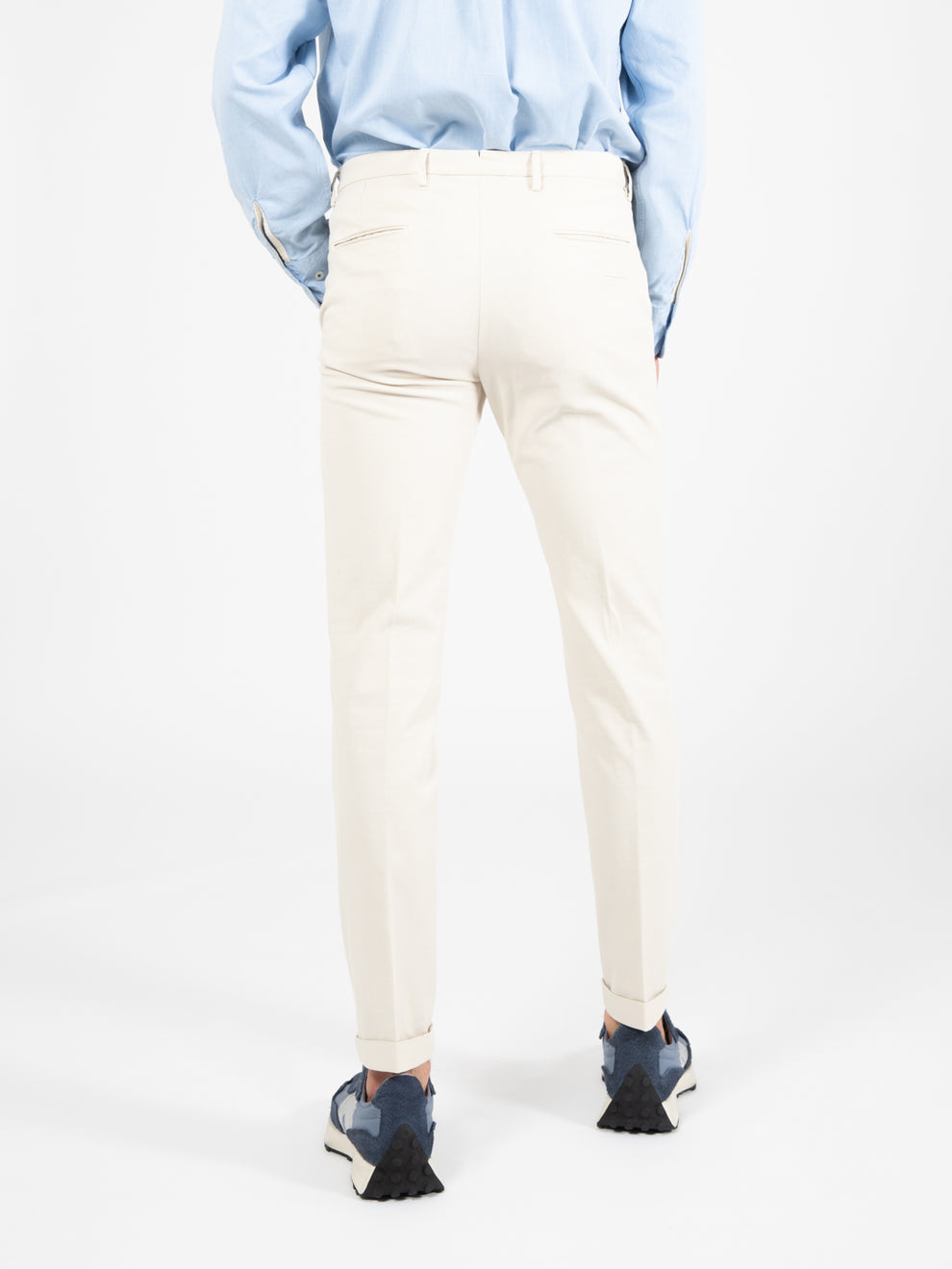 Pantaloni BG03 nido d'ape panna