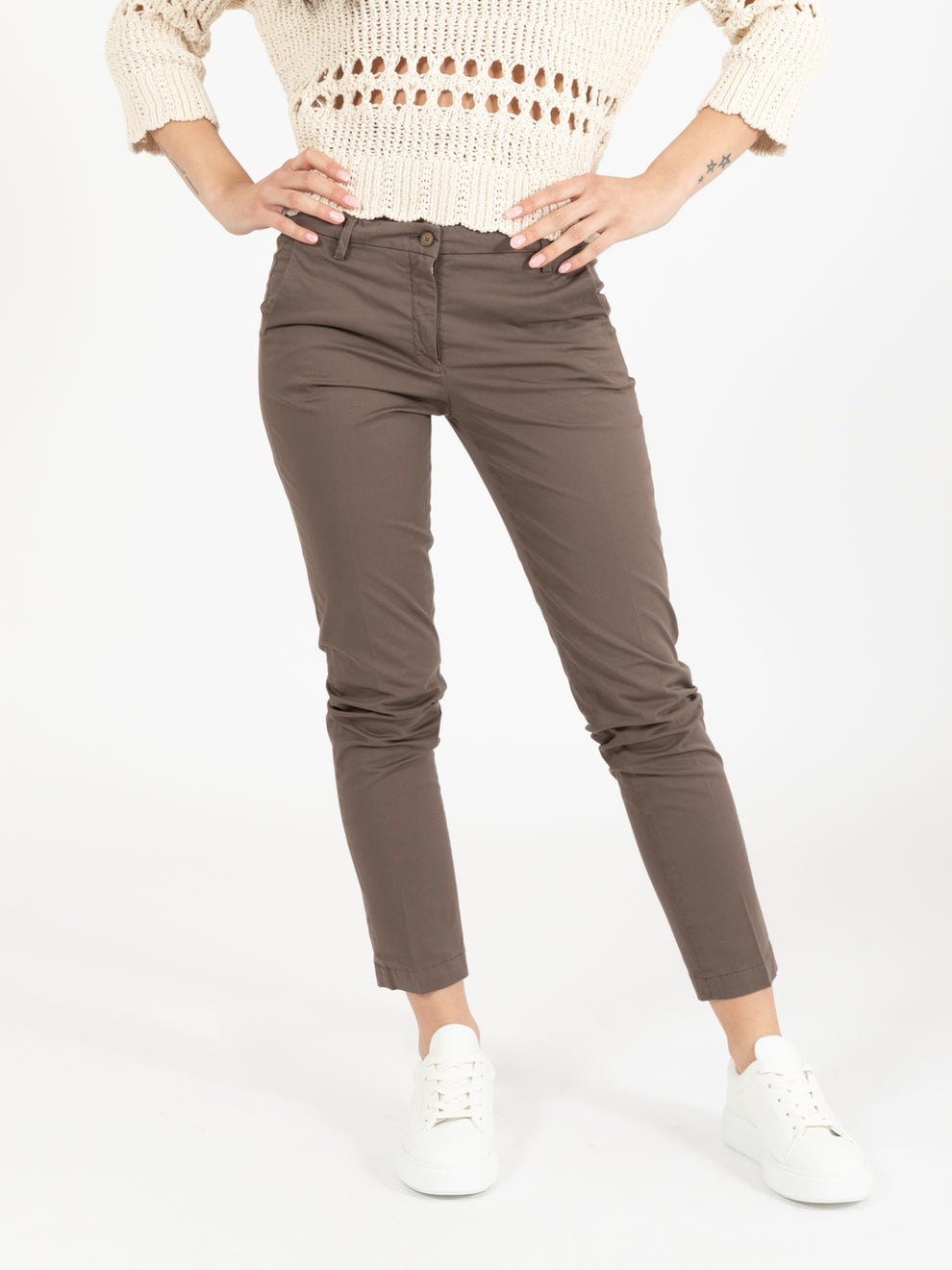Nicole brown chino pants