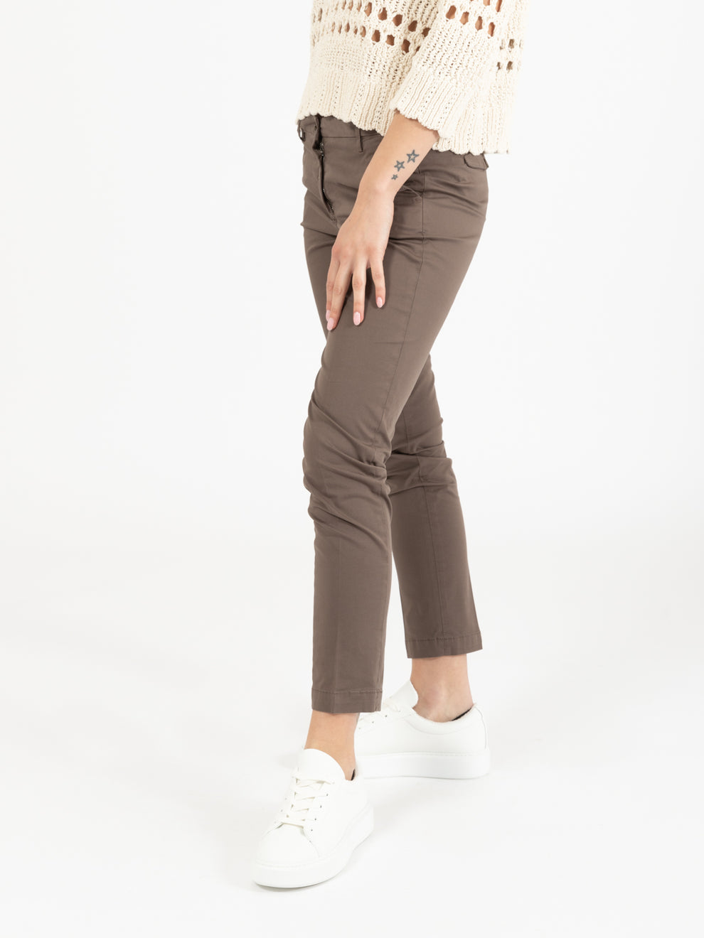 Nicole brown chino pants