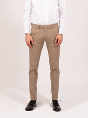 BRIGLIA 1949 - Pantaloni fiammati beige scuro