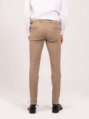 BRIGLIA 1949 - Pantaloni fiammati beige scuro