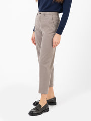 BRIGLIA 1949 - Pantaloni Jean-W cotone e seta beige scuro