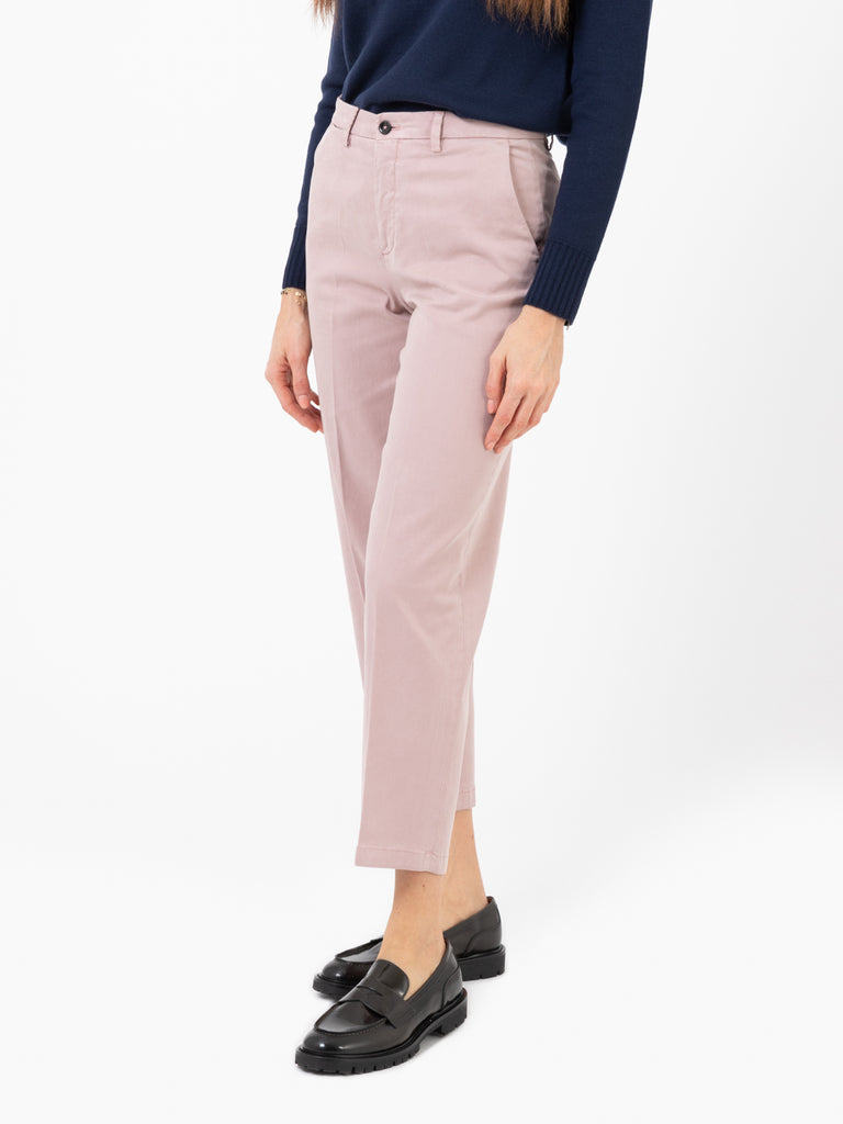 BRIGLIA 1949 - Pantaloni Jean-W cotone e seta rosa