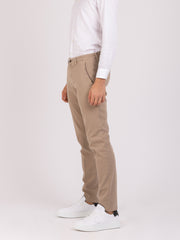 BRIGLIA 1949 - Pantaloni slim beige in cotone