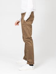 BRIGLIA 1949 - Pantaloni slim tortora in cotone