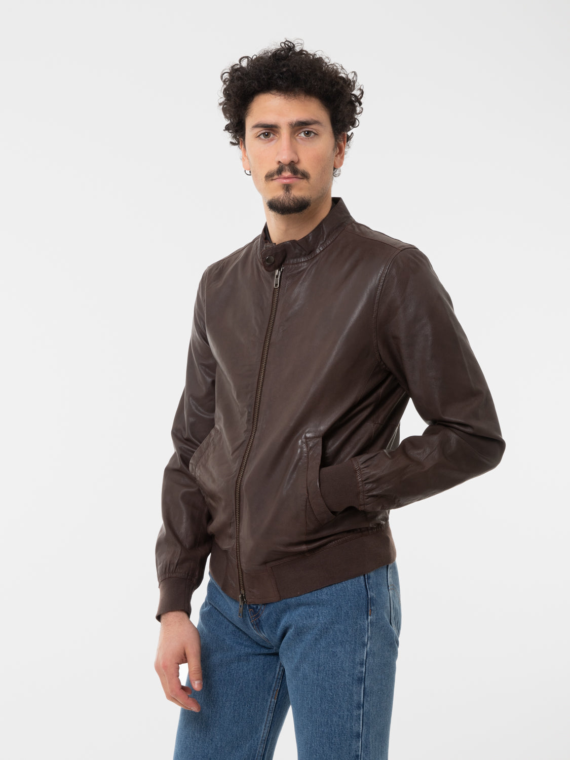 Bomber in nappa fondente