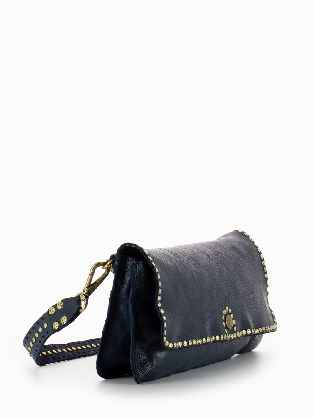 Sapphire Leather Shoulder Bag