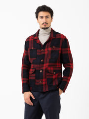 CAPALBIO - Giacca camicia G536 check blu / rosso