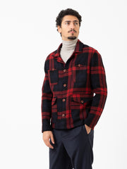 CAPALBIO - Giacca camicia G536 check blu / rosso