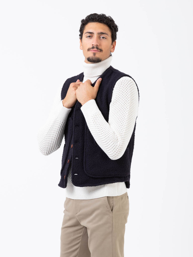 CAPALBIO - Gilet in casentino blu