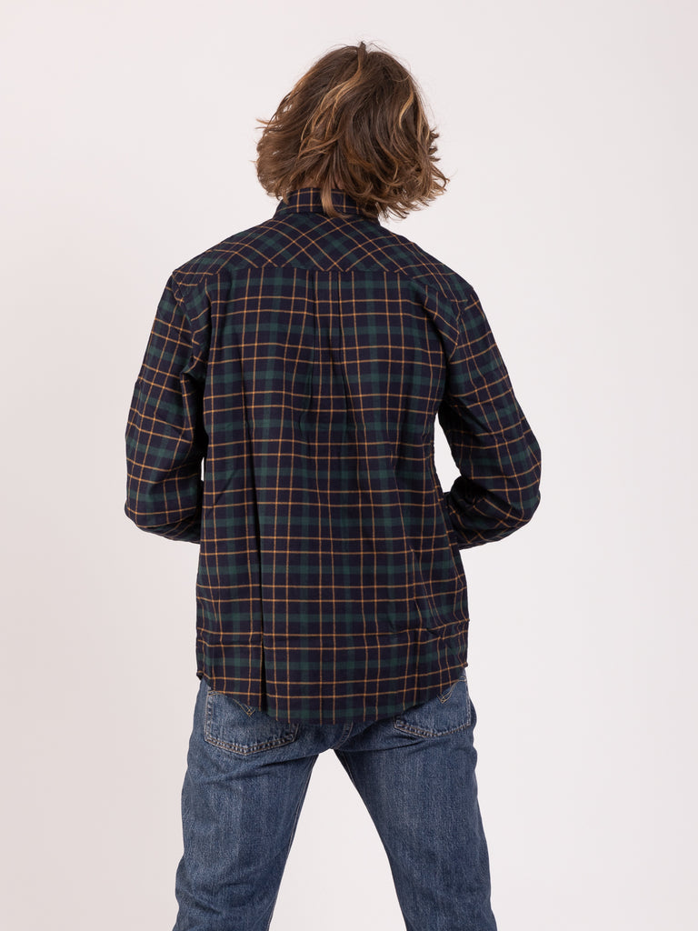 Carhartt WIP - L/S Baxter Shirt Baxter Check / Dark Navy Grove