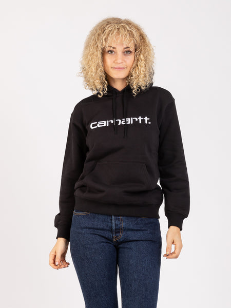 W' Hooded Carhartt Sweat black / white