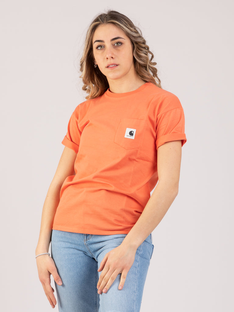 Carhartt WIP - W' S/S Pocket T-Shirt Shrimp