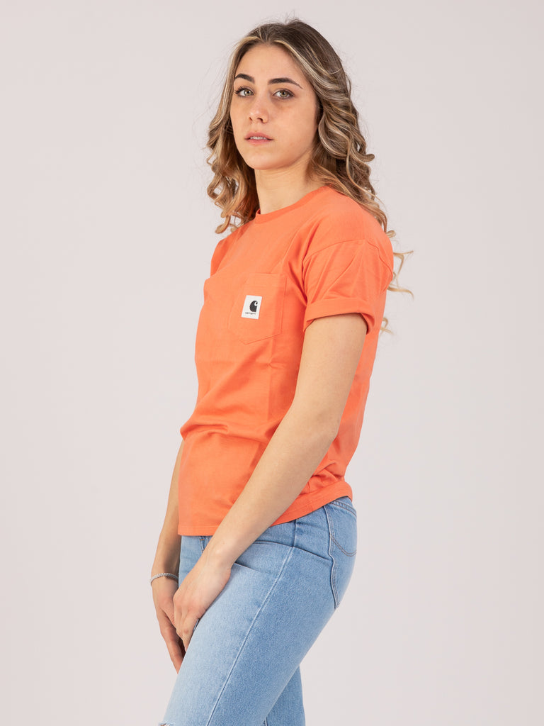 Carhartt WIP - W' S/S Pocket T-Shirt Shrimp