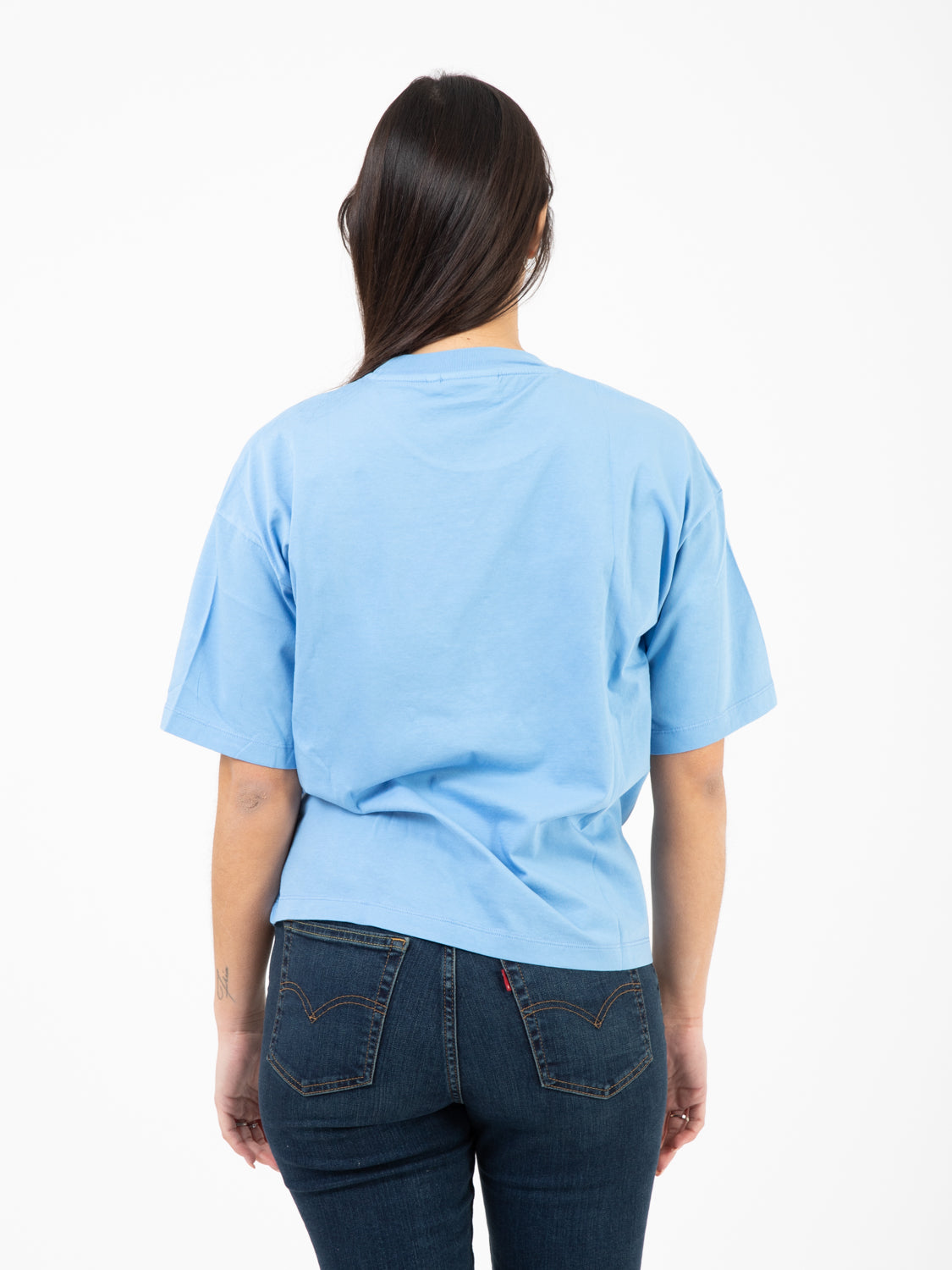 W’ S/S Nelson T-Shirts piscine garment dyed