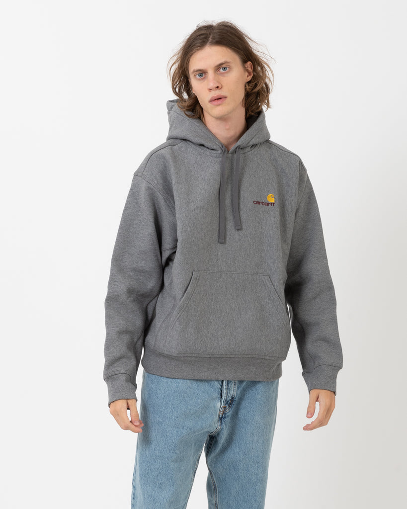 Carhartt WIP - Hooded American Script Sweat dark grey heather