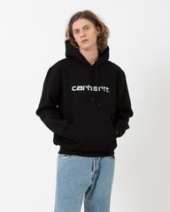 Carhartt WIP - Hooded Carhartt Sweat Enzian Black / White