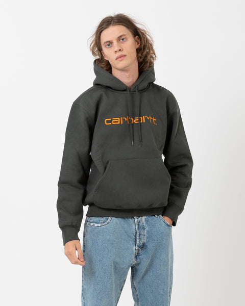 Hooded Carhartt Sweat Enzian Boxwood / Ochre