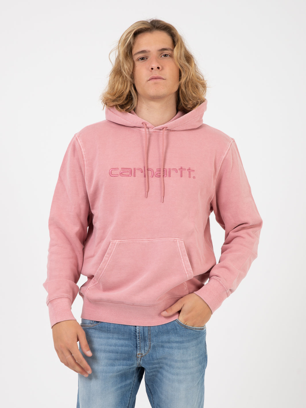 Hooded Duster Sweat dahlia garment dyed