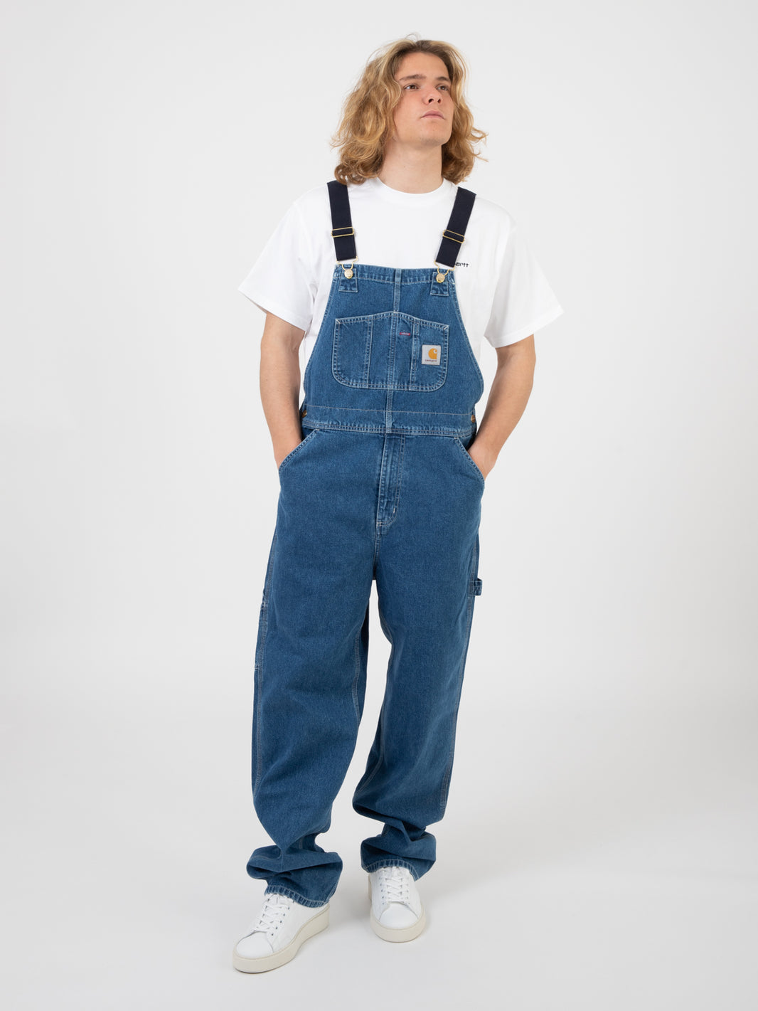Bib Overall blue stone washed dungarees 