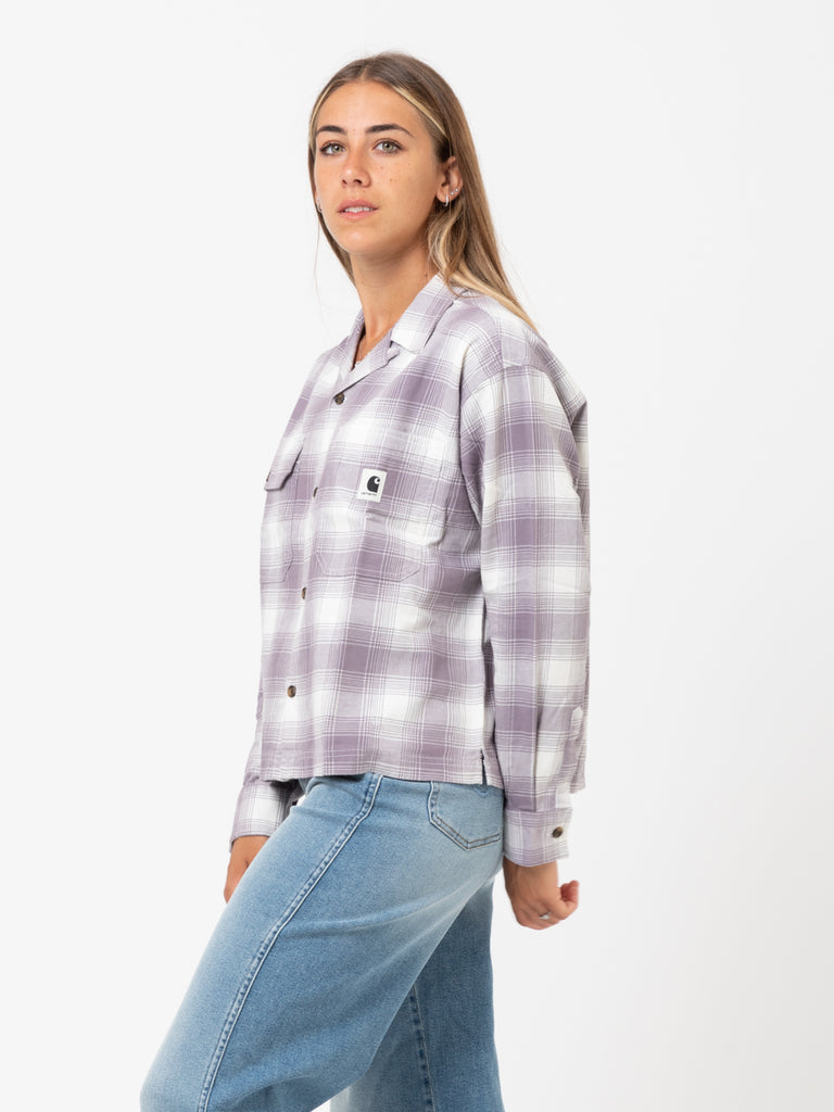 Carhartt WIP - W’ L/S Deaver Shirt misty thistle