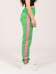 CHIARA FERRAGNI - Joggers Logo Tone Down diagonal fleece vibrant green