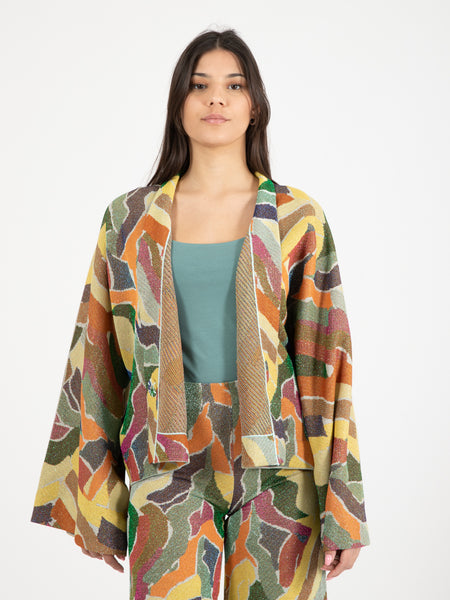 Kimono corto lurex acido