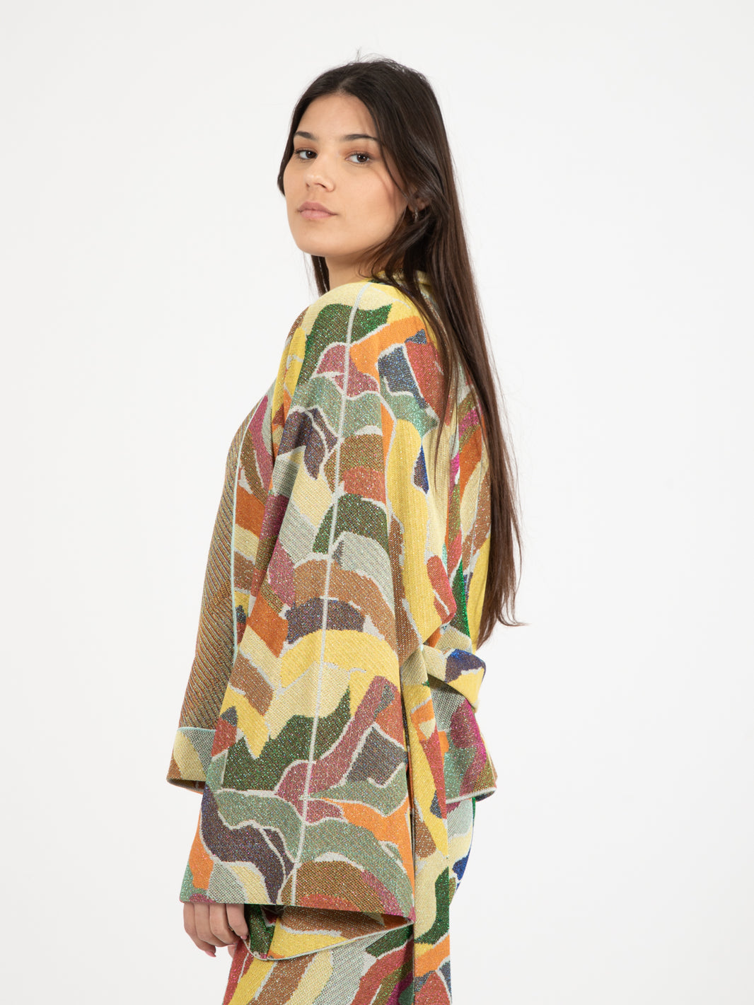 Kimono corto lurex acido