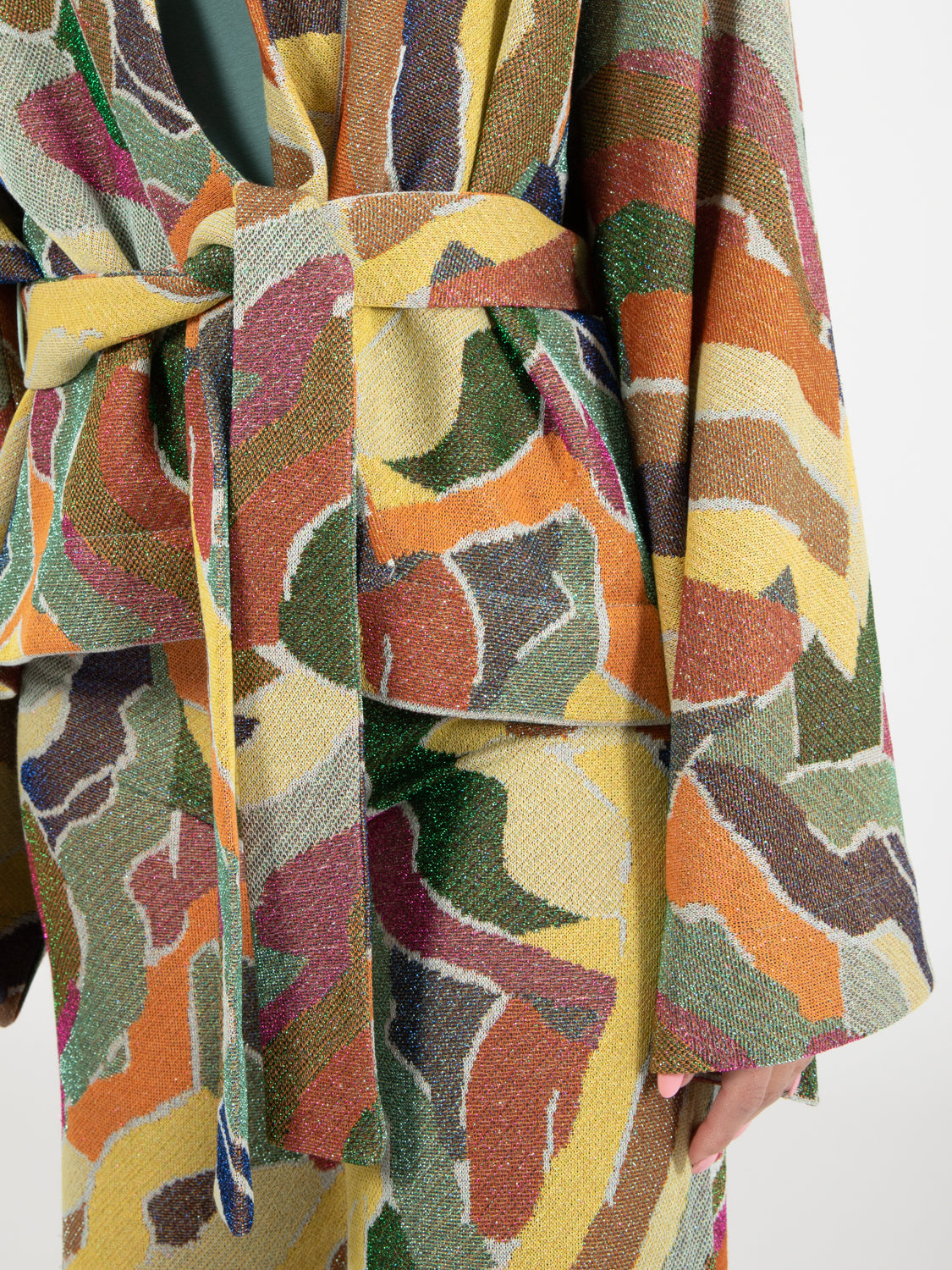Kimono corto lurex acido
