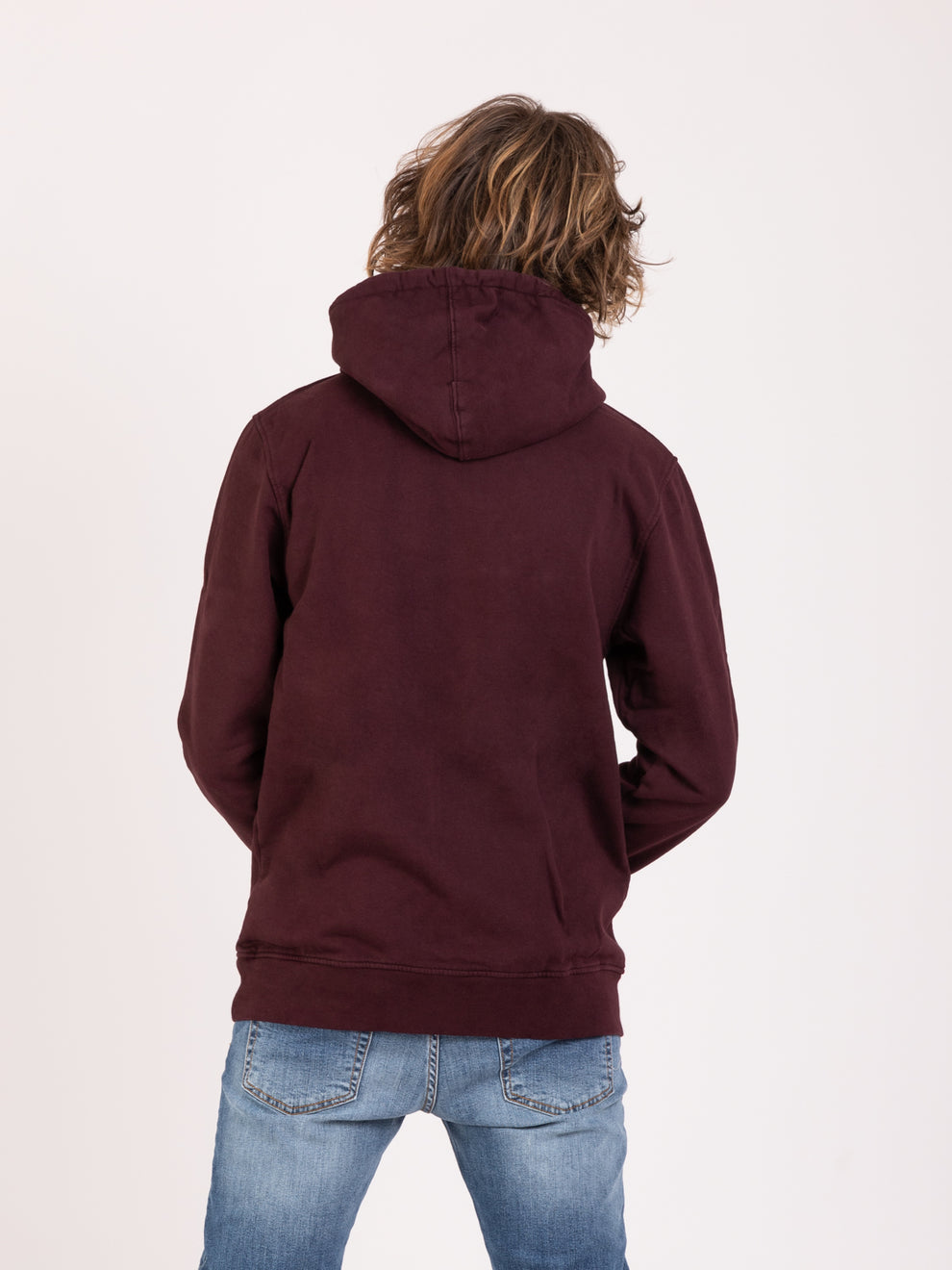 Felpa hoodie Classic Organic oxblood red