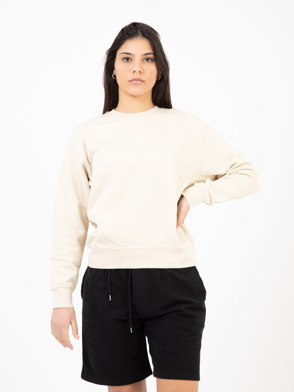 Felpa W Classic Organic ivory white