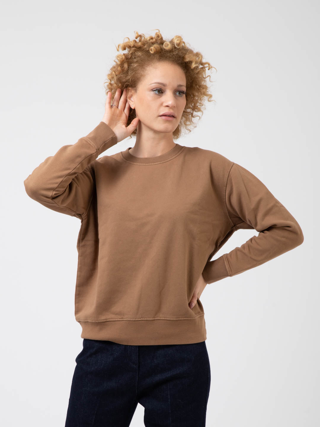 Felpa W Classic Organic sahara camel