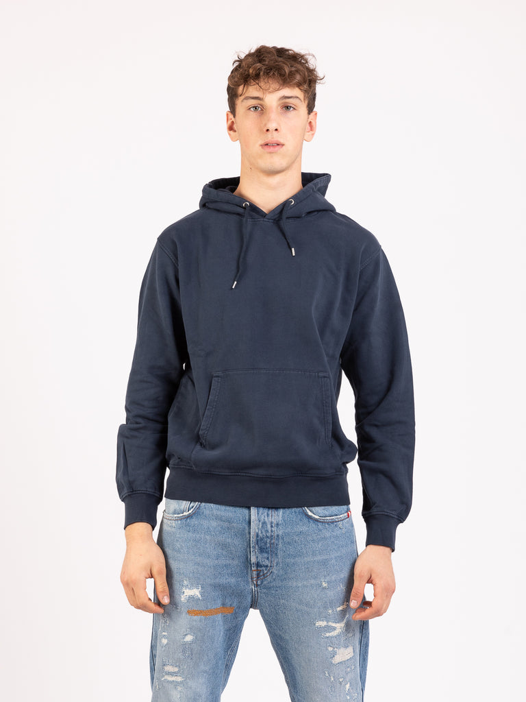COLORFUL STANDARD - Felpa hoodie Classic Organic navy blue