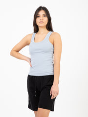 COLORFUL STANDARD - W Organic Rib Tanktops powder blue