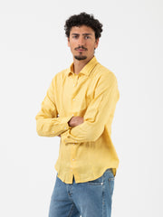CONSENSO - Camicia in lino ocra