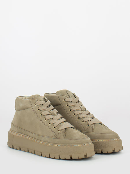 Sneaker alta in nabuck stone