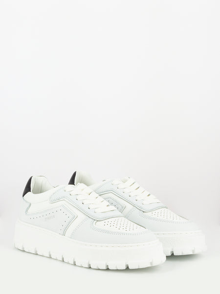 Sneakers leather mix white / black