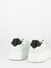 COPENHAGEN - Sneakers leather mix white / black
