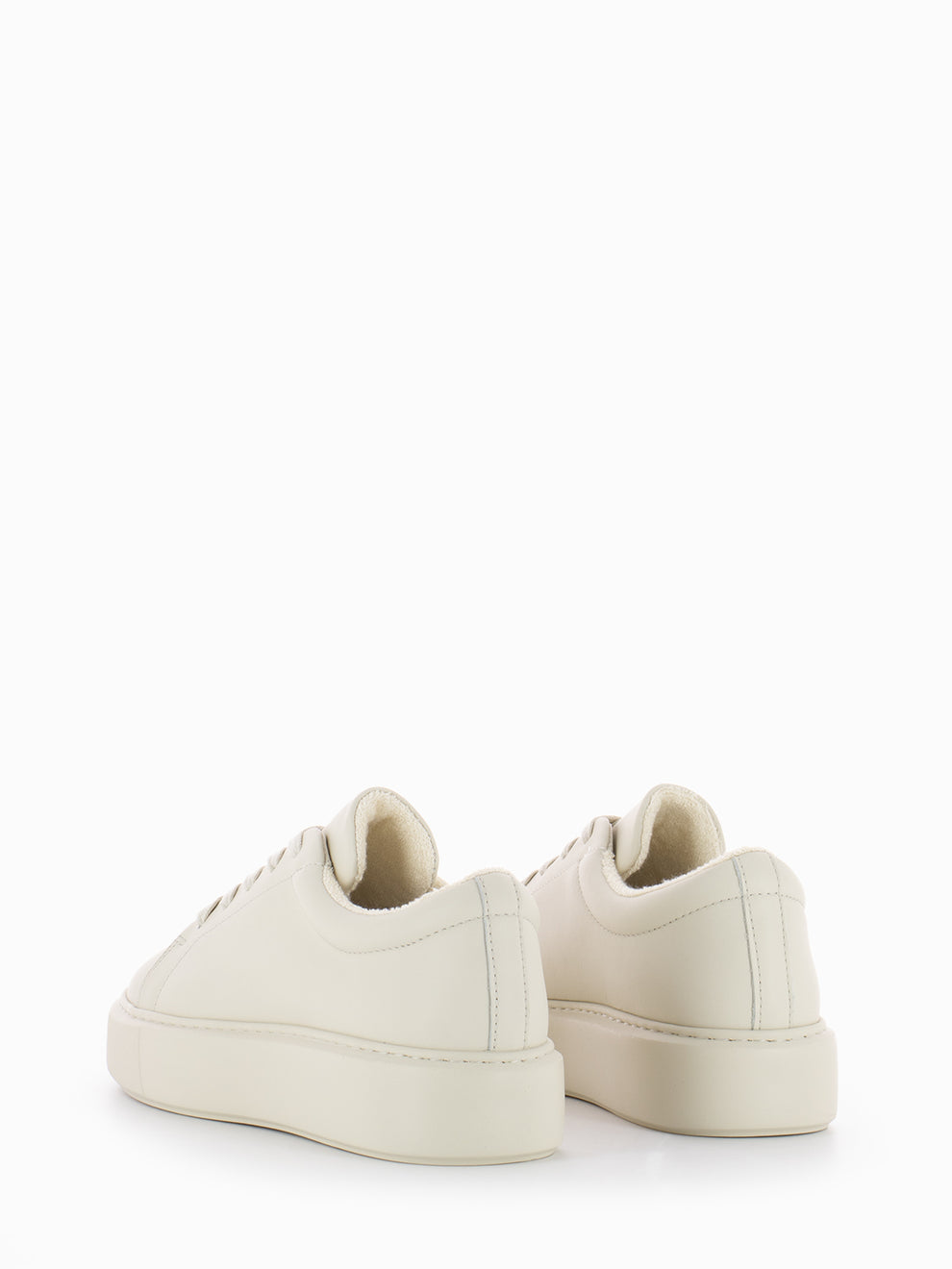 Sneakers W in pelle beige
