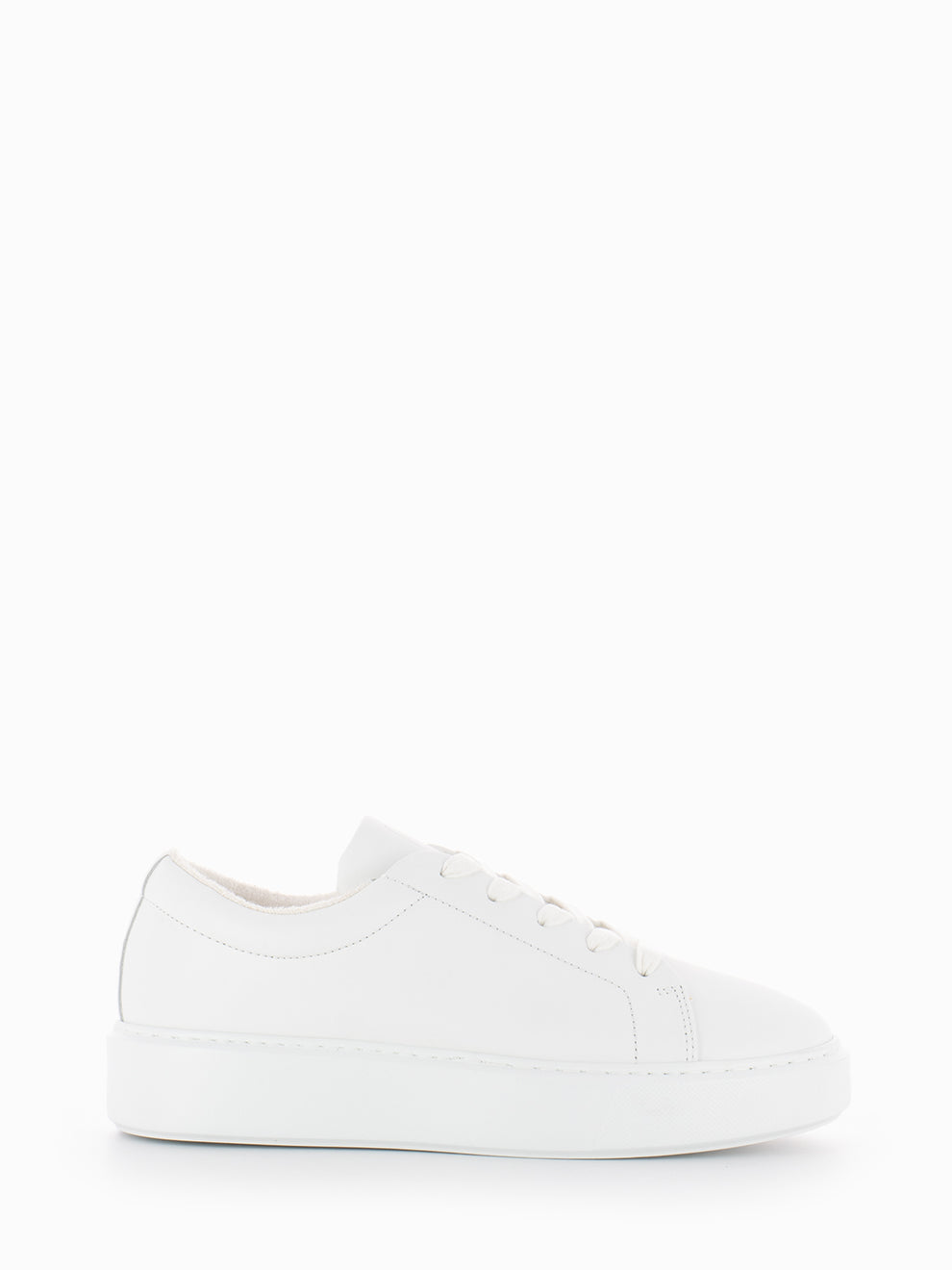 Sneakers W in pelle warm white